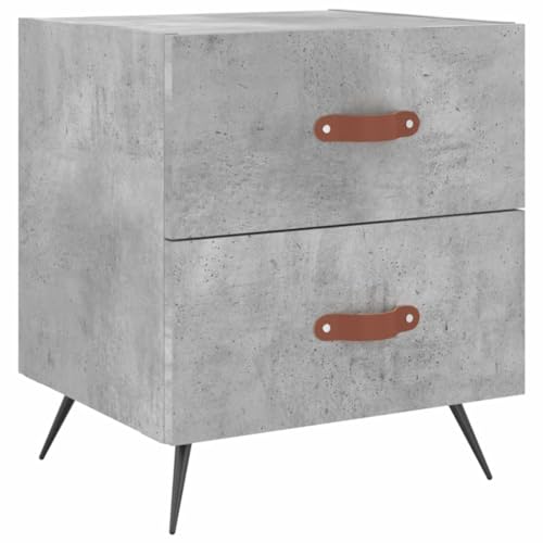 Genérico Wenjingqi 827252 Nachttisch, Holztechnik, Grau, Beton, 40 x 35 x 47,5 cm, Grau