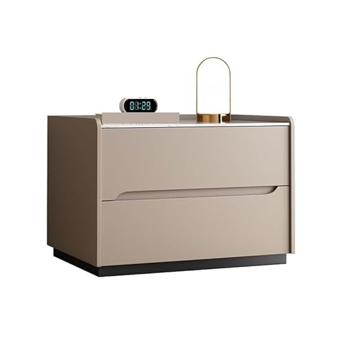 SAMCIOI Sofatisch Nachttisch aus Massivholz, moderner minimalistischer Schlafzimmerschrank