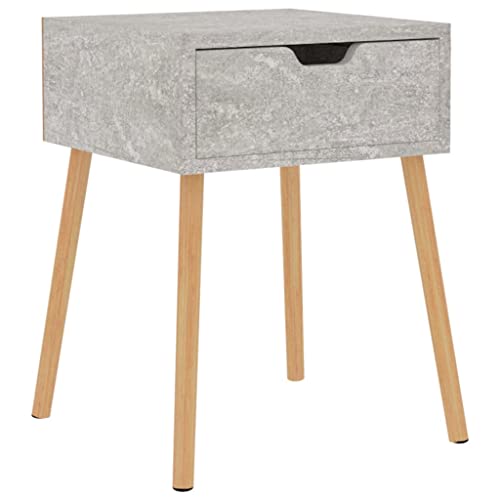 Genérico wenjingqi 326803 Nachttisch, Holz, Grau Beton, 40 x 40 x 56 cm
