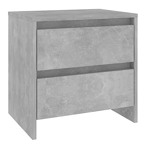 Genérico Wenjingqi 809853 Nachttisch, Holztechnik, Grau, Beton, 45 x 34,5 x 44,5 cm, Grau