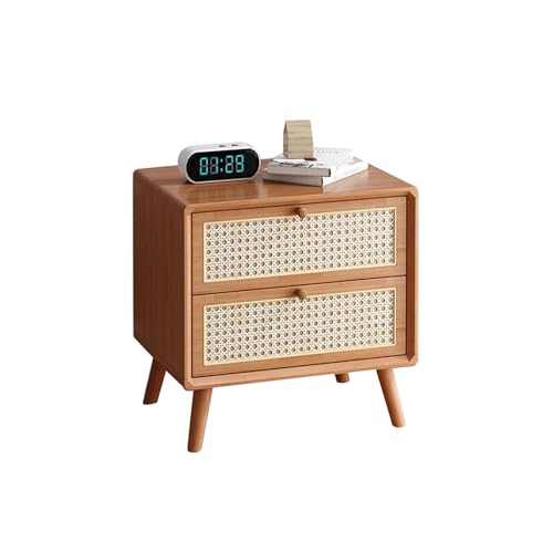 Kleiner Nachttisch Rattan Nachttisch(Light Colors,35cm)