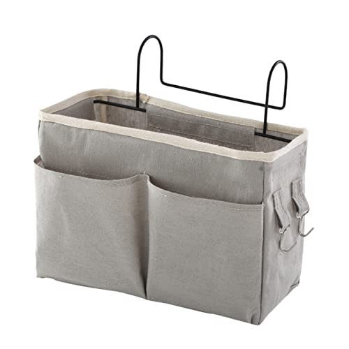 OFFSCH Bett Organizer Hängekorb Nachttisch Lagerung Hängetasche Kleinigkeiten Container Fächer Platzsparend Aufbewahrungsbox Mit Einfach Zum Einhängen Für Laptops Zeitschriften