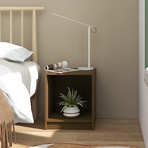 HEFZGDB Nachttische 2 STK. Honigbraun 35,5x33,5x41,5 Massivholz Kiefer Bedside Table Nachttische Couchtisch Nachttischschrank für Gästezimmer Wohnzimmer Schlafzimmer Hotel
