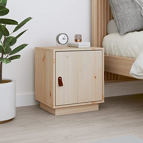 UTSRABFA Nachttisch 40x34x45 cm Massivholz Kiefer Beistelltisch Bett Nachtschrank Kleiner Tisch Schränke für Jugendzimmer Bad Schlafzimmer Wohnzimmer