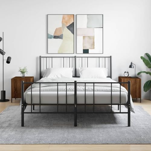 Fasba Nachttische 2 STK. Braun Eichen-Optik 40x40x50 cm Holzwerkstoff, Beistelltisch mit viel Stauraum, Nachtschrank, Nachtkommode, Nachtkonsole/ 827595