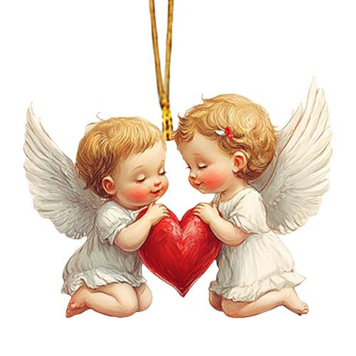 FGUUTYM Valentine's Day Love Little Angel Hanging Decoration Day Logo Anniversary Pendant Wall Door Pendant Family Decoration Wall Door Decoration Nachttisch Buche Einhängen (White, One Size)