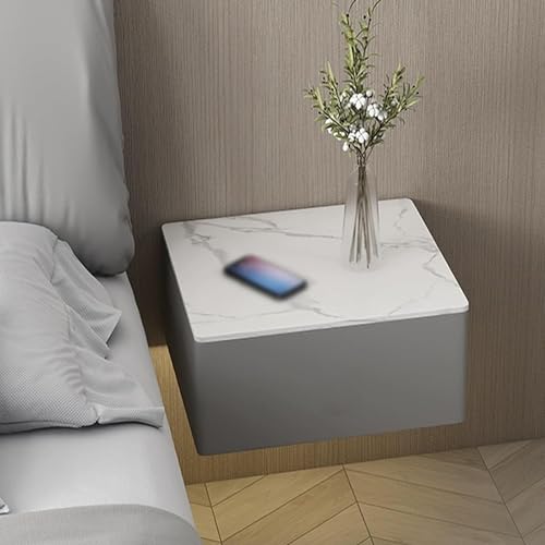 Nachttisch Intelligenter Nachttisch, Schlafzimmer-Nachttisch mit Schubladen, moderner Nachttisch zur Wandmontage, schwebender Nachttisch mit Schublade, dekorative Beistelltische, hängender Nachttisch