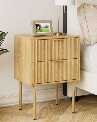 HEYZOEY, 1 offenen Ablagen 2 Schublade, Modern Nachtkästchen, Boho Nachtkommode für, Wohnzimmer,