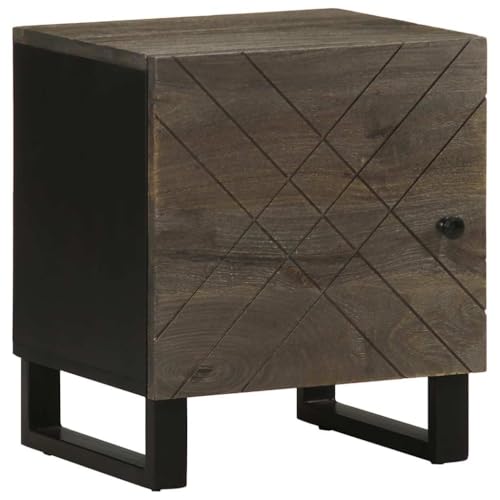 ULUYYUC Kleiner Beistelltisch Nachttische Nachtschrank Nachttisch Modern - Nachttische 2 STK. Schwarz 40x33x46 cm Massivholz Mango für Jugendzimmer Wohnzimmer Küche Schlafzimmer