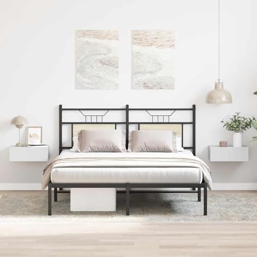 Gecheer Hängende Nachttische 2 STK. Hochglanz-Weiß 40x30x15 cm, Moderner Nachtkästchen Beistelltisch für Schlafzimmer Gästezimmer Studentenwohnheim800319