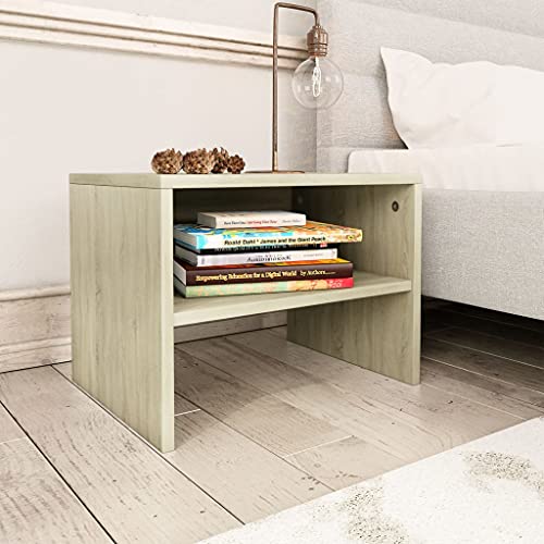 MOBCANT Nachttisch, Nachtischschränke Nightstand Bedside Table Nachtschrank Geeignet für Wohnstube Wohnung Schlafzimmer Hotel Sonoma-Eiche 40x30x30 cm Holzwerkstoff