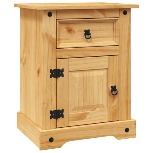 SXJEQOC Schlafzimmer Möbel Kleiner Couchtisch Nachttischschrank Sofa Beistelltisch - Nachttisch im Mexiko-Stil Kiefer Massiv 53x39x66 cm für Jugendzimmer Flur Schlafzimmer Balkon