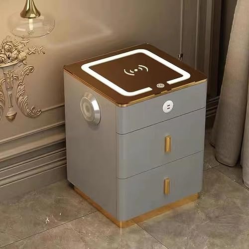 Kabelloser Nachttisch mit verstellbaren LED-Lichtern und USB-Anschlüssen für modernen Komfort im Schlafzimmer