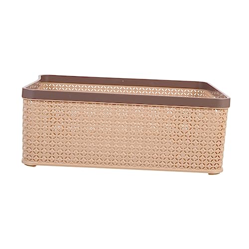 CAXUSD Aufbewahrungskiste Monitorständer Würfel Organisation zusammenklappbar Wandkörbe zur Aufbewahrung Abteil storage boxes aufbwahrungs-box Hausbedarf Mehrzweckkorb Plastik Light Brown