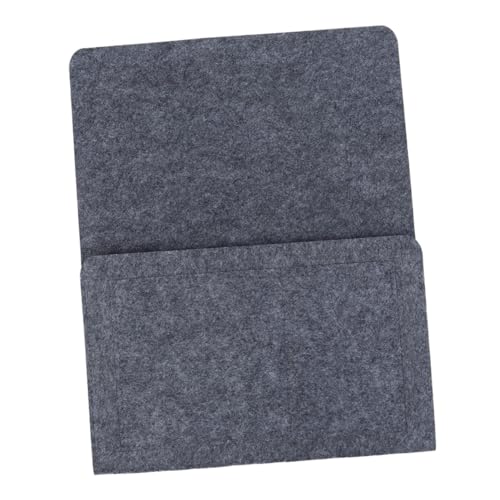 Uonlytech Große Filz betttasche zum Einhängen Hängender Nachttisch Organizer mit Verstärkten Nähten Multifunktionale Aufbewahrungstasche für Bücher Fernbedienungen und Tablet Dunkelgrau