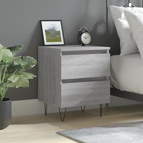 GCHDHAPB Home Tische, Nachttische,, Grau Sonoma 40 x 35 x 50 cm, Holzwerkstoff