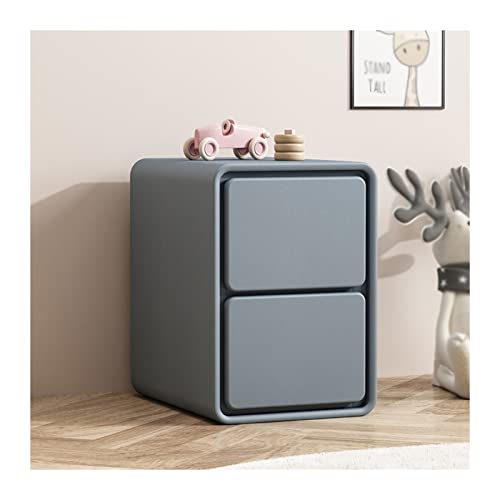 YANGJINGOZ-2025 Nachttisch mit Schublade Nachttisch mit 2 Schubladen aus Kunstleder, for Schlafzimmer, Kleiner, Beistelltisch, Aufbewahrung(L35xD40xH48c m)