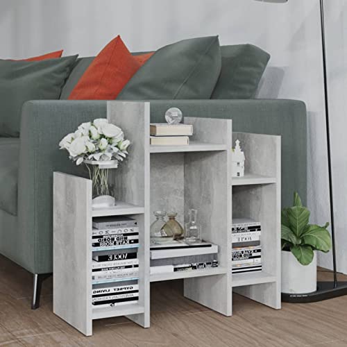 Homgoday Sideboard grau Beton 60 x 26 x 60 cm aus mehrschichtigem Holz, Nachttische für Schlafzimmer, Nachttisch für Schlafzimmer, Nachttisch, Anrichte für Schlafzimmer, Bodenschrank