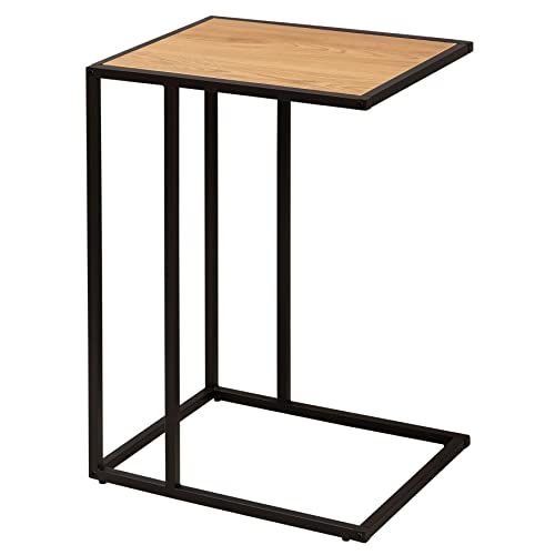riess-ambiente.de Industrial Beistelltisch Slim LINE 43cm Wildeiche schwarz Laptoptisch Tisch Wohnzimmertisch Sofatisch