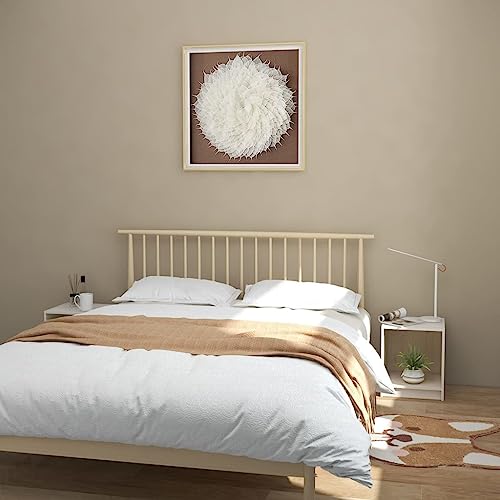 Mokuyary Nachttische 2 STK. Weiß 35,5x33,5x41,5 cm Massivholz Kiefer Beistelltisch, Nachtschrank Schlafzimmer, modern für Wohnzimmer Schlafzimmer Arbeitszimmer Gästezimmer