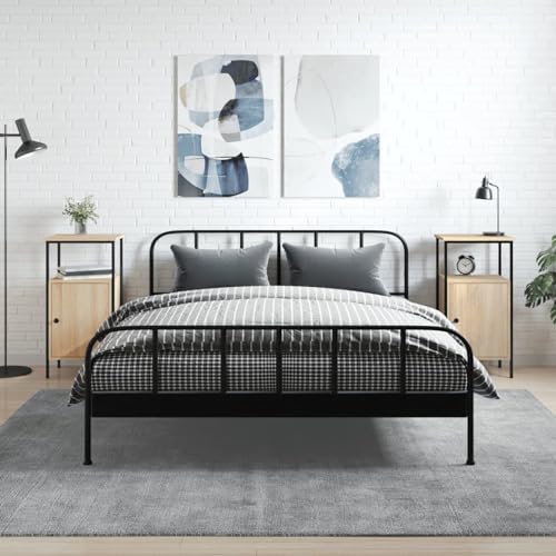 Gecheer Nachttische 2 STK. Sonoma-Eiche 41x31x80 cm Holzwerkstoff, Nachtschrank Nachtkonsole Nachtkommode Schlafzimmer Schrank Kommode
