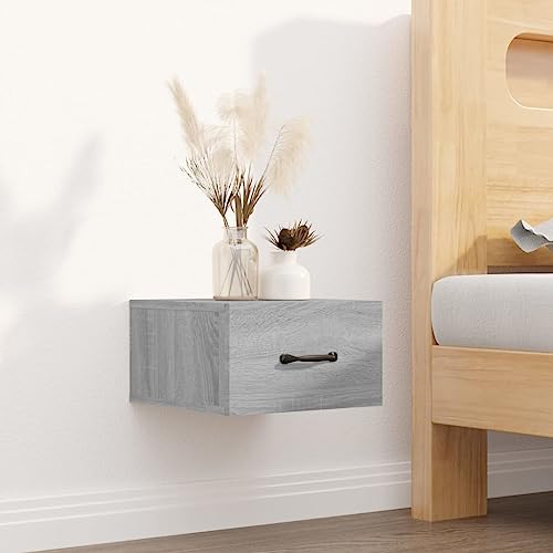 LVHUIDEH Wand-Nachttisch Grau Sonoma 35x35x20 cm
