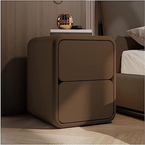 HADECOLL Nachttisch, Schmal, Schlicht, Mit Schubladen, Nachttisch, 2Er-Set, Kleine, Schmale Nachttische, Moderner Schlafzimmer-Beistelltisc h, Nachttisch, Nachttisch, 45 cm, Braun, Blau 50 cm
