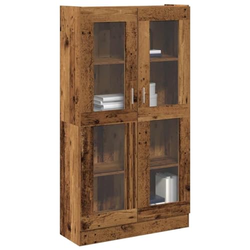 Rantry Hohe Anrichte aus antikem Holz, 82,5 x 30,5 x 150 cm aus Spanplatte, Sideboard, Bodenschrank, Büromöbel, Nachttisch für Schlafzimmer, Möbel