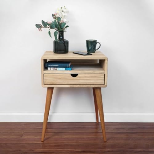 Ultimate Premium Products Mid Century Schublade, massiver,, Organizer, einzigartiger Stil, handgefertigte Schlafzimmermöbel, Eiche
