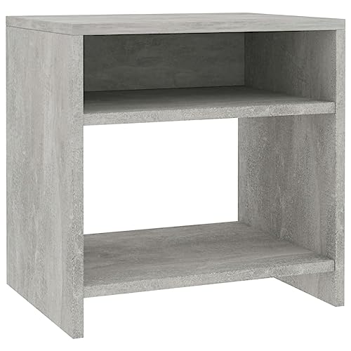 Genérico Wenjingqi 800017 Nachttisch, Sperrholz, Grau, Beton, 40 x 30 x 40 cm, Grau