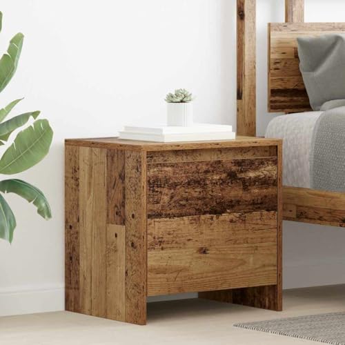 INLIFE Nachttisch Altholz 45 x 34 x 44.5 cm Holzwerkstoff,Möbel,Tisc he,Nachttische,Braun,9.1 KG,875234