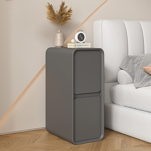 Schmaler Nachttisch mit Schublade, kleiner Nachttisch, kompakter Nachttisch (Farbe C, Größe: 30 cm) – Modernes Design, platzsparende Möbel für Schlafzimmer, Wohnzimmer oder Büro