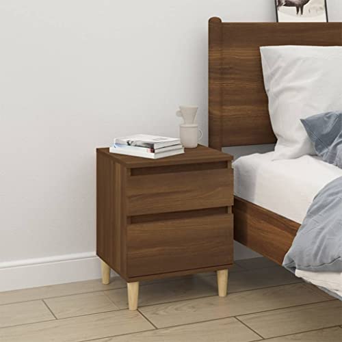 Nachttisch, Beistellschrank Beistelltisch Aktenschrank Nachtschrank Nachtkästchen Sideboard kommode Geeignet für Schlafzimmer Wohnzimmer Arbeitszimmer Büro Braun Eichen-Optik 40x35x50 cm