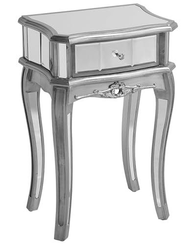 Beliani Konsolentisch im Glamour Stil Spiegeleffekt Silber Somma