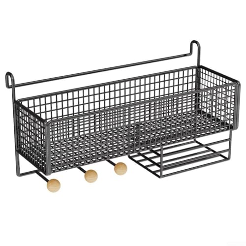 Nachttisch-Organizer für Schlafsaal und Etagenbetten mit mehreren Taschen für Bücher, Geräte und persönliche Gegenstände (schwarz)