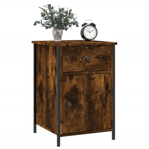 HEFZGDB Nachttische 2 STK. Räuchereiche 40x42x60 cm Holzwerkstoff Nachttisch Vintage Nachttische Wohnzimmertisch Stubentisch für Schlafzimmer Hotel Wohnzimmer Gästezimmer