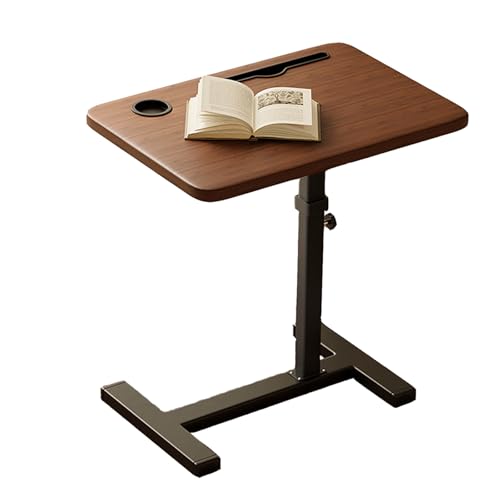 Buhelyc Beistelltisch,HöHenverst ellbar,Mobiler Laptoptisch,mit Rollen,Sofatisch Nachttisch,Klappbar,für Wohnzimmer Schlafzimmer(Color:B)