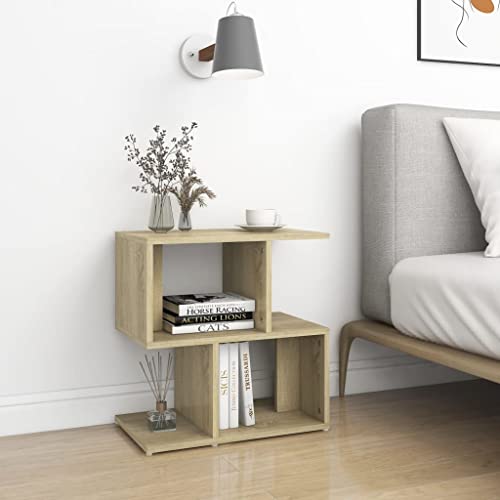 Nachttische 2er-Set, Sonoma-Eiche, 50x30x51,5 cm, Holzwerkstoff, stilvolle Ablage für Schlafzimmer, Wohnzimmer, Bücher, Dekoration