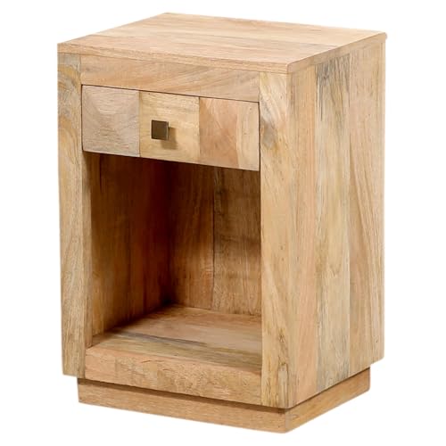 Marrakesch Skandinavische Deko Nachttisch kleine Kommode aus Holz 60cm hoch | Beistelltisch für Schlafzimmer & Kinderzimmer als Moderne Möbel | Marokkanische Nachttische klein Abusch