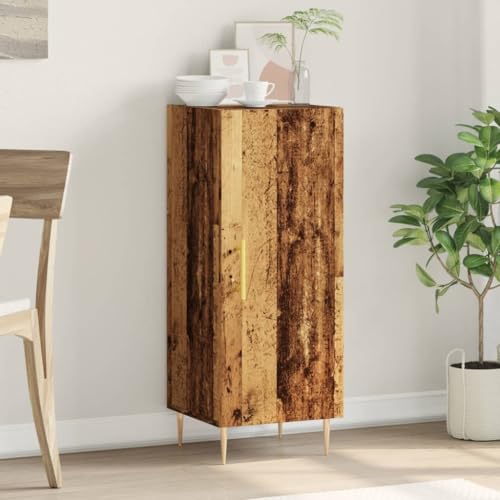 Rantry Sideboard aus antikem Holz, 34,5 x 34 x 90 cm, aus Spanplatte, Sideboard, Bodenschrank, Büromöbel, Nachttisch, Anrichte für Schlafzimmer, Möbel