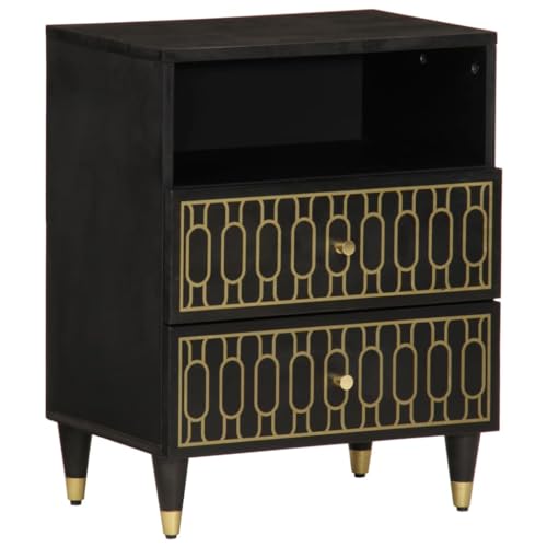 GCHDHAPB Home-Tische, Nachttische, Nachttisch, 50 x 33 x 60 cm, Massivholz, Mango