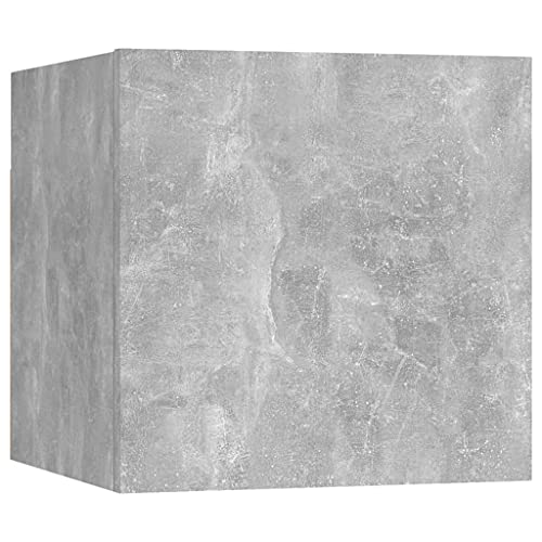 Genérico Wenjingqi 3079718 Nachttisch, Holztechnik, Grau, Beton, 30,5 x 30 x 30 cm
