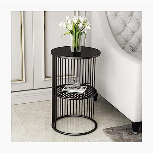 DFGHNBVC Nachttische Nachttisch Nordischer Beistelltisch Aus Metall Abnehmbarer Nachttisch Modisches Nachttischkleid Minimalistisch 30/35/40 cm Nachttisch Einfach Stilvoll, Schwarz 40 X 40 X 55 cm