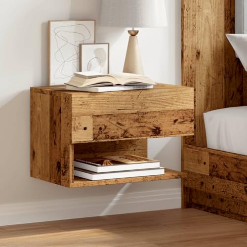 Rantry Wandnachttisch aus antikem Holz, Sideboard, Bodenschrank, Büromöbel, Nachttisch, Nachttisch, Anrichte für Schlafzimmer, Möbel