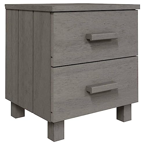 Genérico Wenjingqi 340407 HAMAR Nachttisch,, massiv, Hellgrau, x 35 x 44,5, Grau