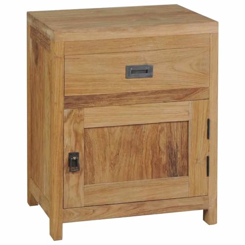 vidaXL Massivholz Teak Nachttisch Nachtkommode Nachtschrank Nachtkonsole