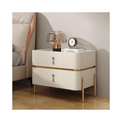 YFAURNDE Nachttisch, Nachtschrank mit Schublade, Platzsparender Nachttisch, Holz Modern Nachtkommode, Weit verbreitet, kann Mobiltelefone, Brillen, Bücher usw. aufbewahren.(Off-White)