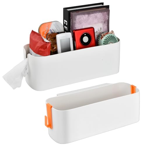 Anseom 2 Stück Bett Organizer Zum Einhängen, Nachttisch Bett Bettablage Betttasche Boxen mit 2 Abnehmbarer Haken Wickeltisch Organizer Babybett Organizer für Büro Schule Zuhause Wohnheim Etagenbett