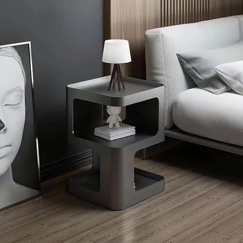 Nachttisch, Schmal, Minimalistisch, Moderner Nachttisch Mit Offenem Stauraum, Beistelltisch, Nachttisch Aus Schwarzem Eisen, Nachttischschrank, Nachttischmöbel, Beistelltische, A40 Cm (16 Zoll)
