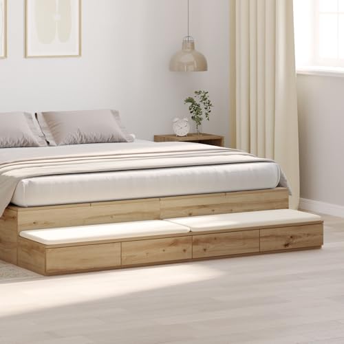 Generisch Bett-Schubladen Artisan Eiche 180x36,5x16,5 cm Holzwerkstoff,jiangboyue- 866986